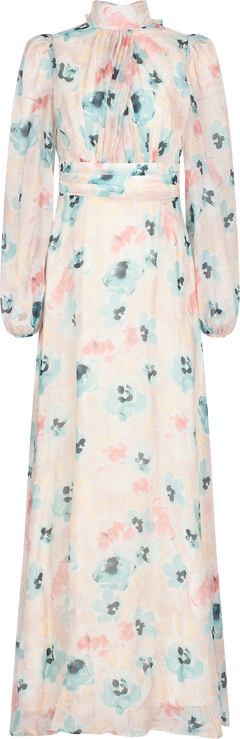 Valerie Open Back Silk Blend Maxi Dress - Florals