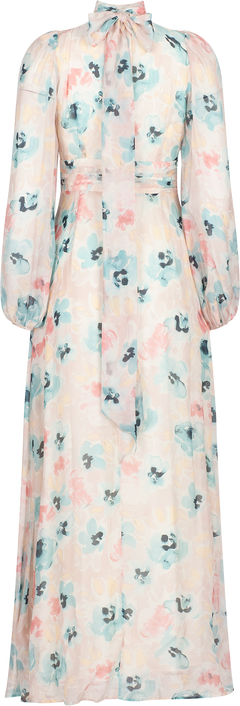 Valerie Open Back Silk Blend Maxi Dress - Florals