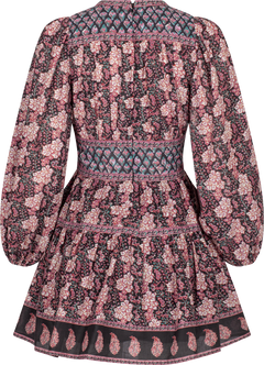 Donna Print Long Sleeve Dress - Multi