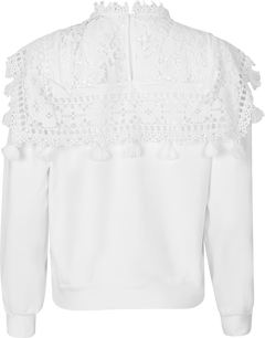 Joah Embroidery Sweatshirt - White