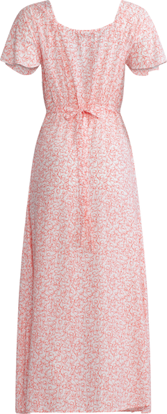 Aurelie Midi Dress - Micro Calla Print/Vermillion