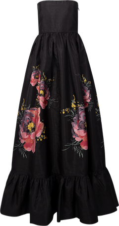 Taffeta Bandeau Dress - Golden Poppy