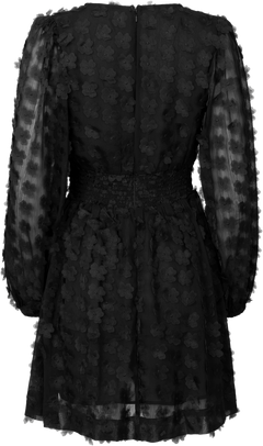 Amelie Dress - Black Applique