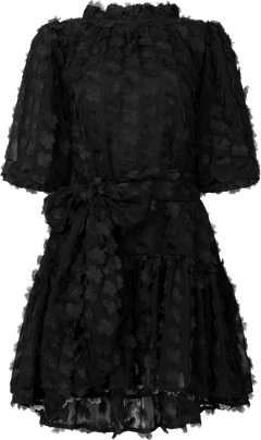 Laura Dress - Black Applique
