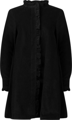 Cord Coat Dress - Black