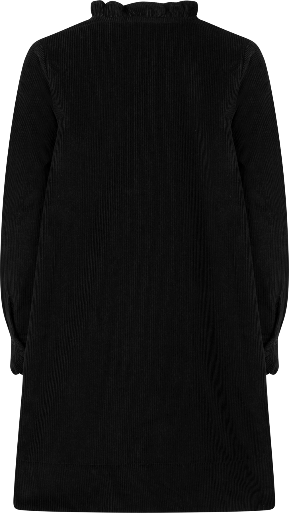 Cord Coat Dress - Black