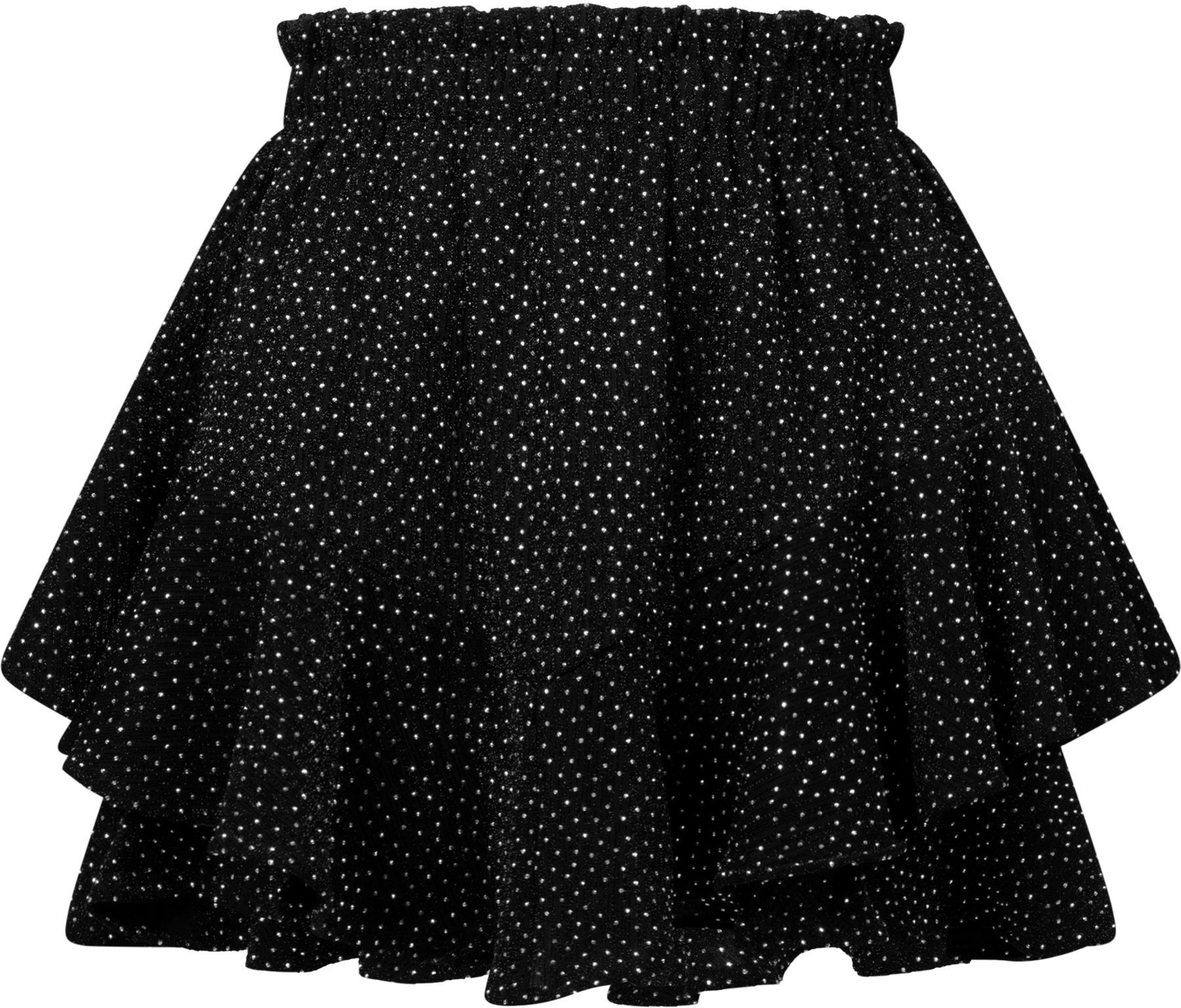 Stardust Skirt Shorts - Black & Silver