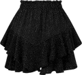 Stardust Skirt Shorts - Black & Silver