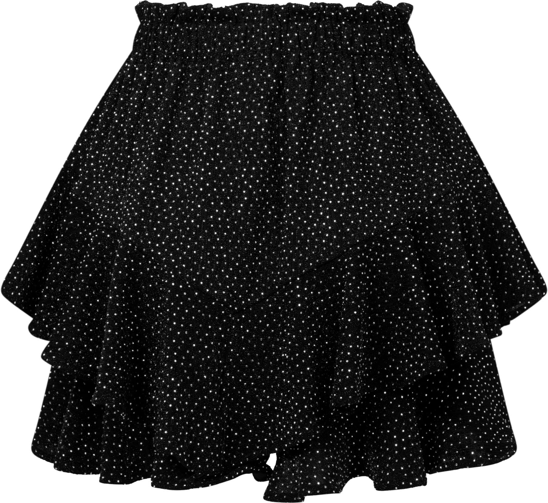 Stardust Skirt Shorts - Black & Silver