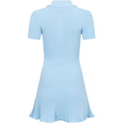 Sequin Knit Mini Dress - Blue