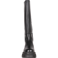 Katiuska Leather High Boot - Black