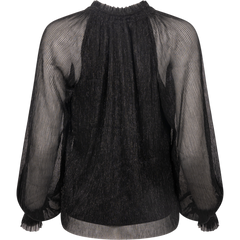 Nora Blouse Lurex Crinkle - Black