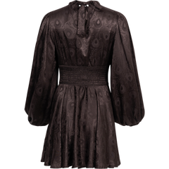 Jacquard Mini Dress - Black