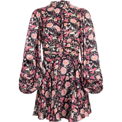 Jacquard Mini Dress - Flower Pink