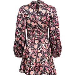 Jacquard Mini Dress - Flower Pink