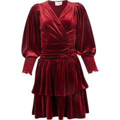 Jade Velvet Dress - Red