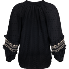Dyana Embrodery Top - Black