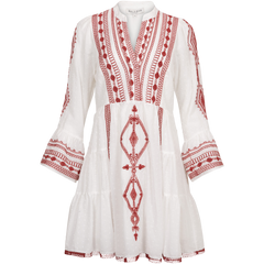 Tasha Embrodery Dress - Red