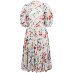 Cotton Slub Midi Dress - Rose Bouquet