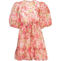 Organza Mini Dress - Pink Daisy
