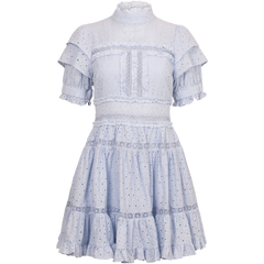 Iro Mini Lace Dress - Light Blue