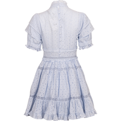 Iro Mini Lace Dress - Light Blue