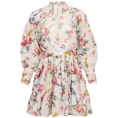 Cotton Slub Mini Dress - Rose Bouquet
