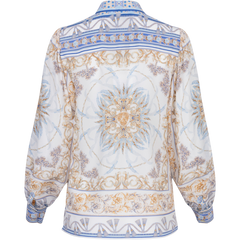 Ryleigh Silk Blouse - Light Blue