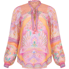 Lucia Blouse Silk Viscose - Orange