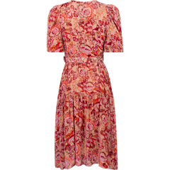 Mia Velvet Burnout Dress - Pink
