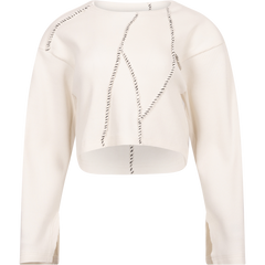Rib Patchwork Top - Off-White