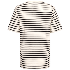 Ace Badge T-Shirt - Off-White/Black Stripes