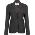 Hourglass Blazer - Grey Pinstripe