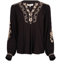 Leonie Embrodery Top - Black