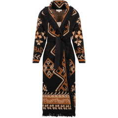 Anais Long Knit Cardigan - Black