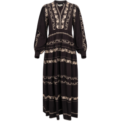 Luna Long Silk Blouse - Black