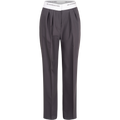 Branded Waistband Trousers - Steel Grey