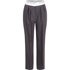 Branded Waistband Trousers - Steel Grey