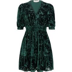 Willow Dress Silk Burn Out - Green