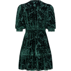 Willow Dress Silk Burn Out - Green