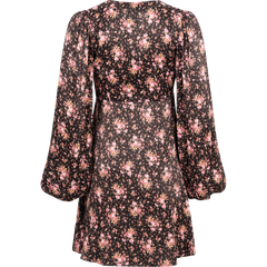 Crépe Satin Mini Dress - Flower Petals