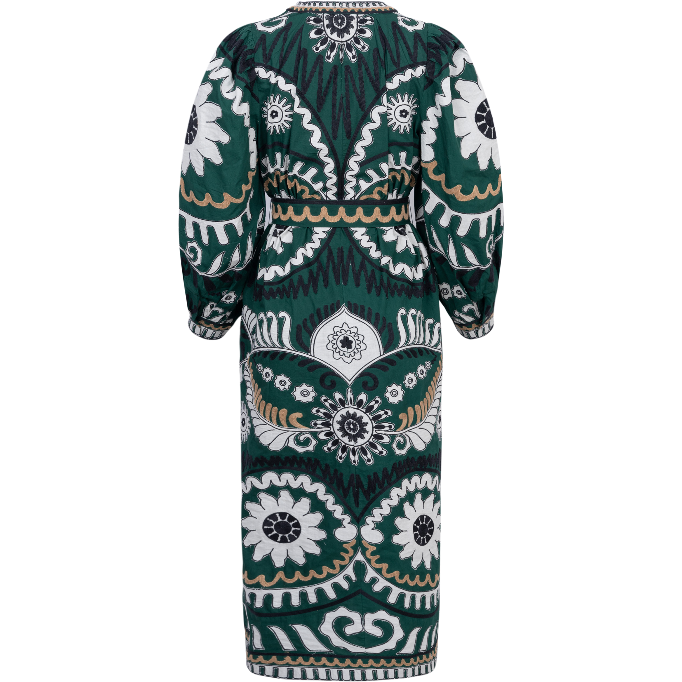 Charlough Print L/Slv Caftan - Green