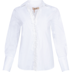Sybel Satin Shirt - White