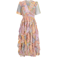 Aspen Dress Ruffle Skirt - Peach