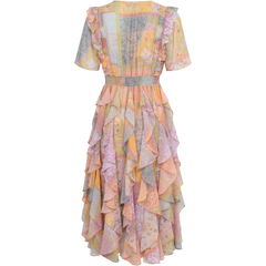 Aspen Dress Ruffle Skirt - Peach