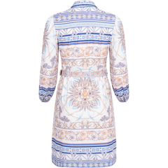 Ashley Dress W Belt - Light Blue