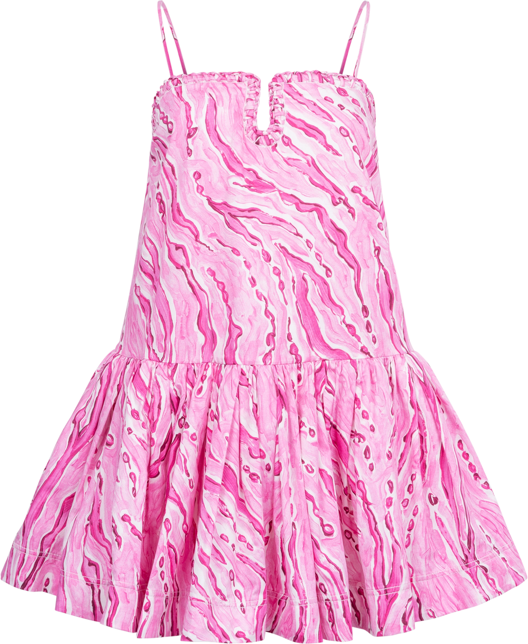 Willow Sweetheart Mini Dress - Dappled Flame