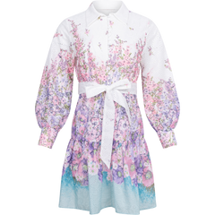 Berta Mini Dress - Lavender Garden