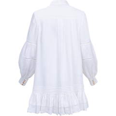 Lotus Shirt Mini Dress - Ivory
