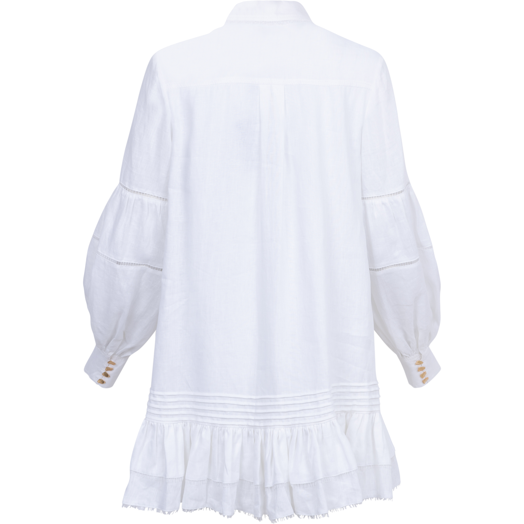 Lotus Shirt Mini Dress - Ivory